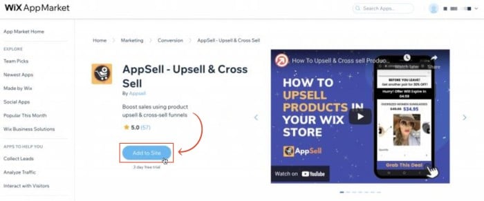 Adding Upsells with AppSell