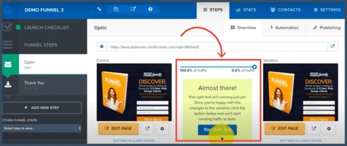 How To Do a Split Test in ClickFunnels - screenshot 2