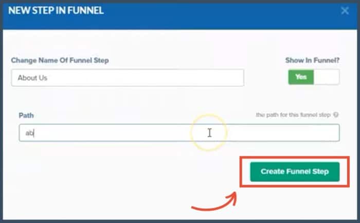 Create Funnel Step