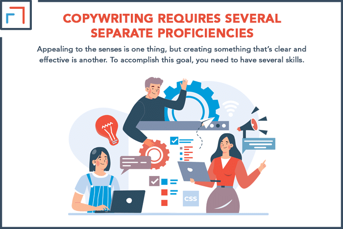 Copywriting Requires Several sepesrate proficiencies