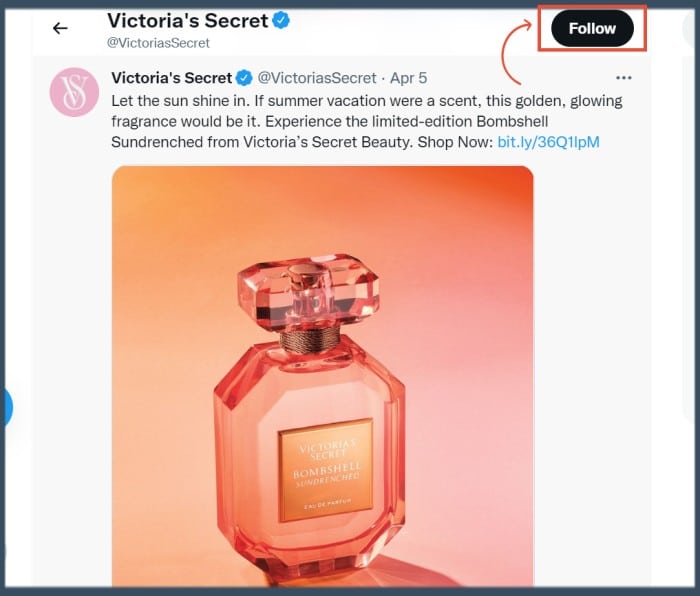 Victoria’s Secret - Strong Call To Action
