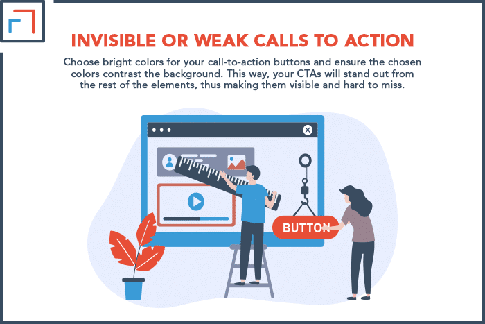 Invisible Or Weak Calls To Action