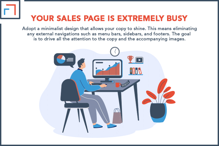 Your Sales Page Is Extremely Busy 1